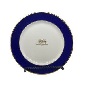 VTG 1977 Lenox Marlborough-Blenheim Hotel Plate Blue & Gold Trim 8.5" Decorative